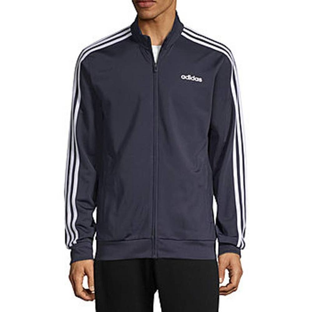 Adidas Men's Tricot Track Jacket Men's Black Full Zip Long Sleeve Size Medium